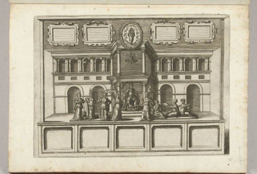 Stage with Virtues and Vices, 1594
