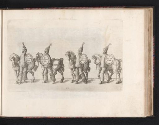 Three men, each with a horse
