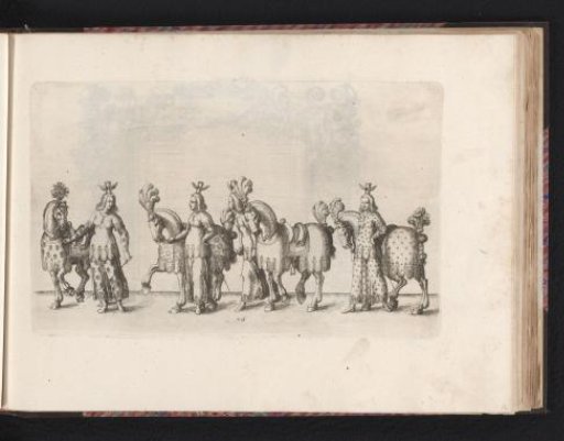 Four women as personifications of time, each with a horse