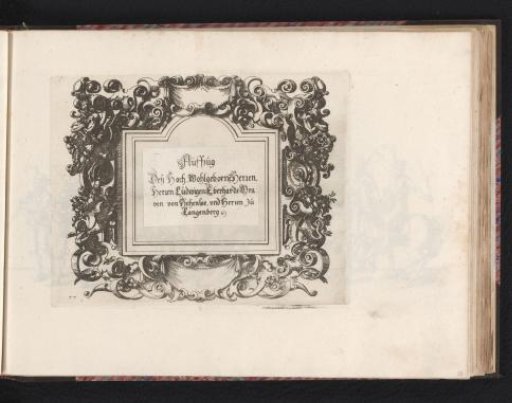 Band and scrollwork with satyrs around a cartouche