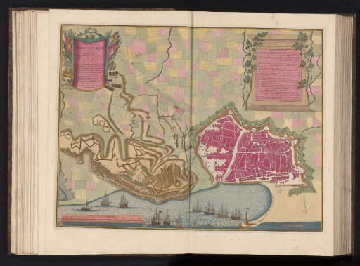 Map of the Siege of Barcelona, 1706