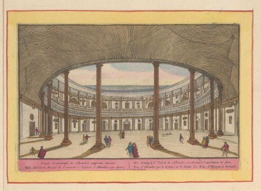 View of the courtyard of the Palace of Charles V at Granada