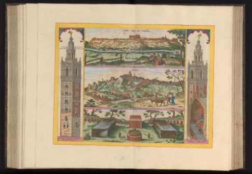 Landscapes near the city of Seville and the Giralda tower