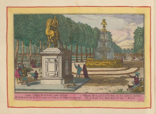 Equestrian statue of Philip II in the palace garden in Madrid
