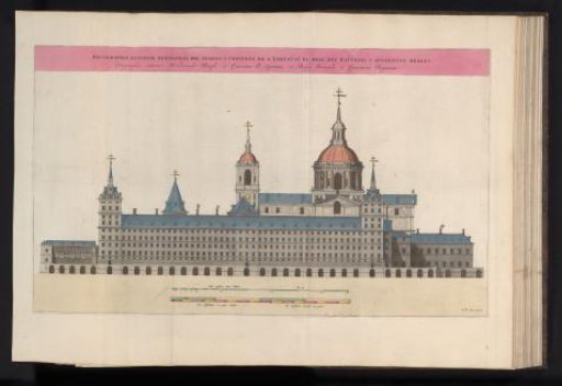 Side view of the south side of the church and monastery of San Lorenzo and the royal apartments