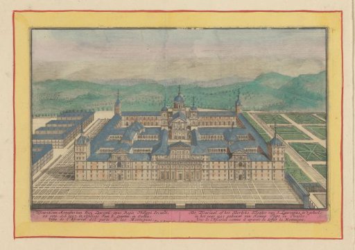 View of the Escorial in bird's-eye perspective