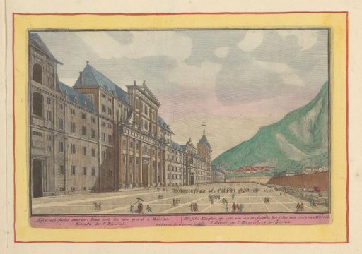 View of the forecourt and facade of the Escorial