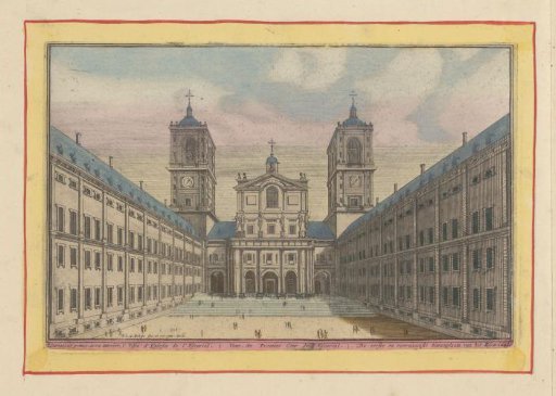 View of the Courtyard and Entrance to the Church of San Lorenzo in the Escorial