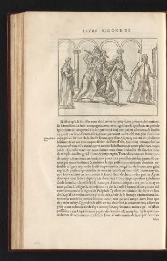Polia and Poliphilo driven out of the temple