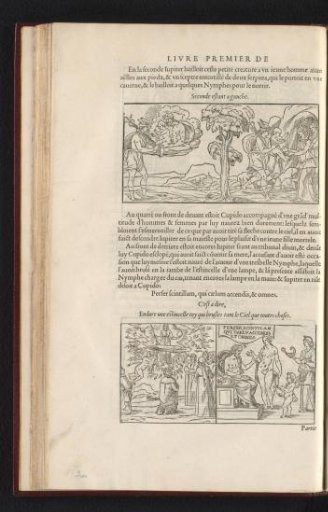 Jupiter gives a baby to Mercury who leaves it with nymphs, and two scenes with Cupid