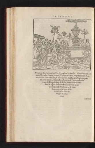 Triumphal chariot with a Bacchanalian procession