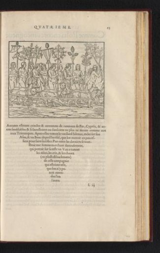 Procession of followers of Bacchus with lions to draw a triumphal chariot