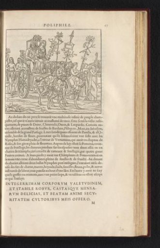 Triumphal chariot with Vertumnus and Pomona, drawn by fauns