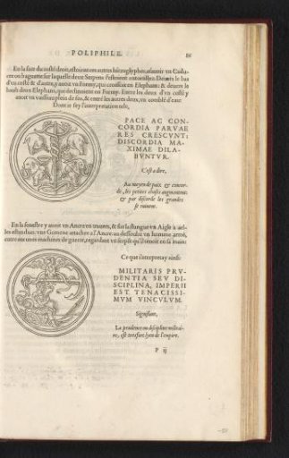 Two round allegorical ornaments