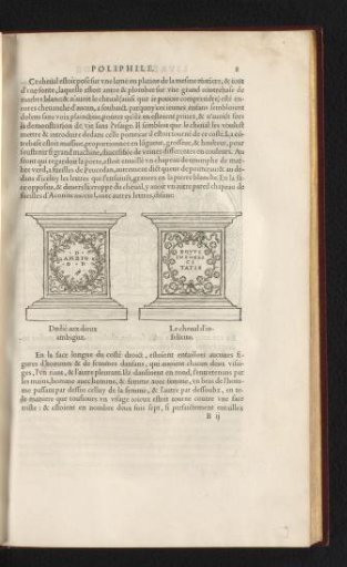 Two pedestals for statues with inscriptions