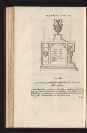 Pedestal with a Vase and Latin Inscription