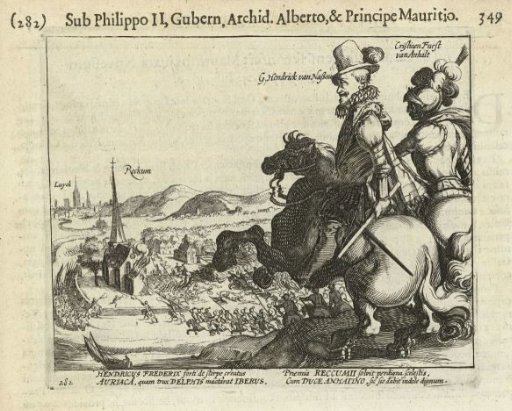 Frederick Henry and Christian of Anhalt Drive the Walloon Troops from Rekem near Maastricht, 1610