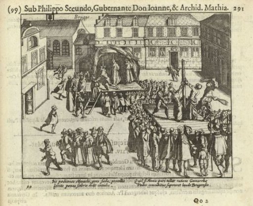 Brugge monks on the stake, 1578