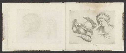 Upper body of a woman and bust of a woman