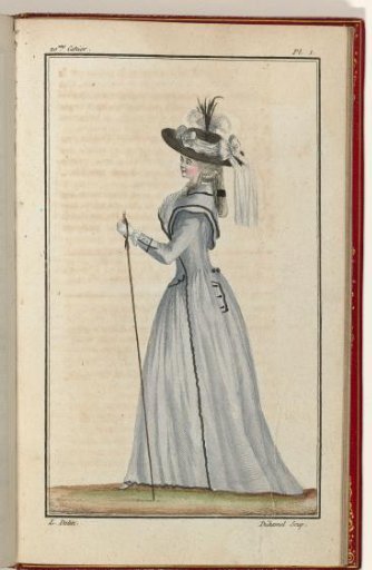 Cabinet des Modes or the New Fashions, 1 September 1786, pl. I