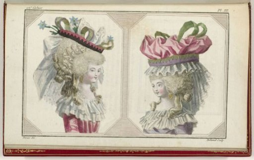 Cabinet des Modes or the New Fashions, 1 October 1786, pl. III