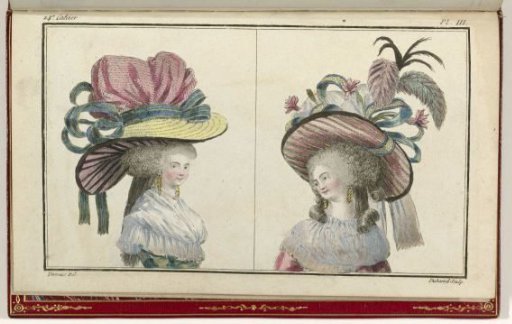 Cabinet des Modes or the New Fashions, 1 November 1786, pl. III