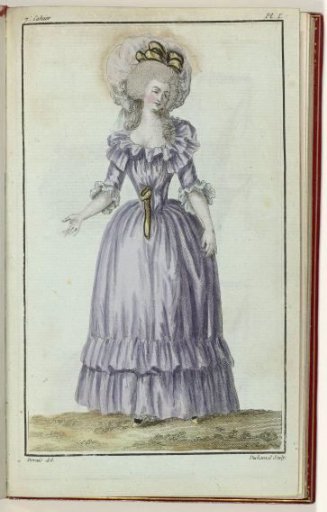 Cabinet des Modes or the New Fashions, 15 February 1786, 7th Issue, Plate I