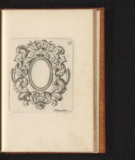 Cartouche with scrollwork and acanthus leaves