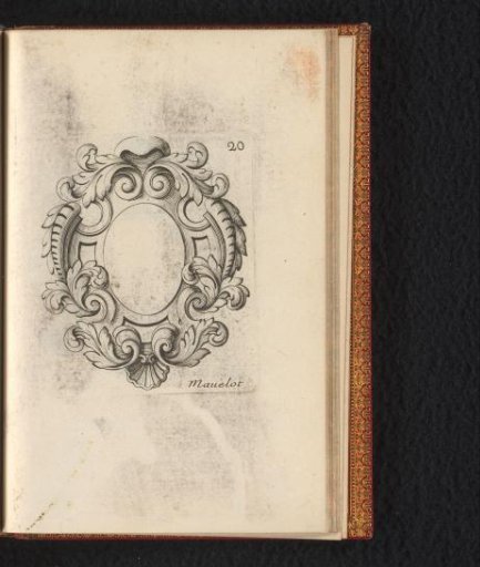 Cartouche with shell and acanthus leaves