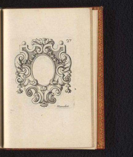 Oval cartouche with scrollwork