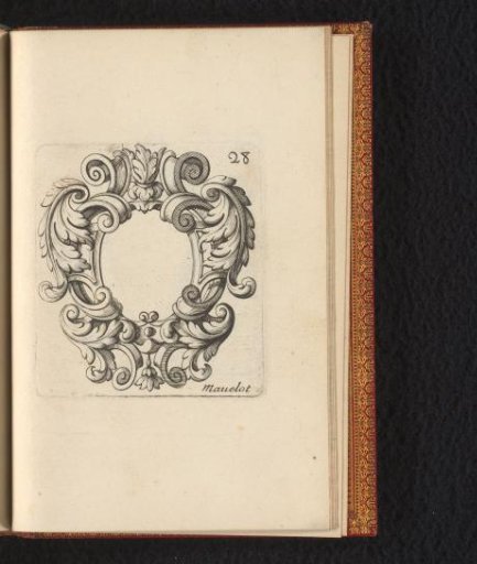 Cartouche with scrollwork and acanthus leaves