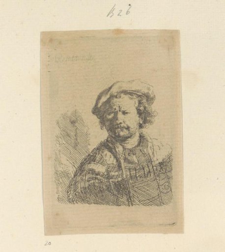Self-Portrait with a Beret and Embroidered Cloak