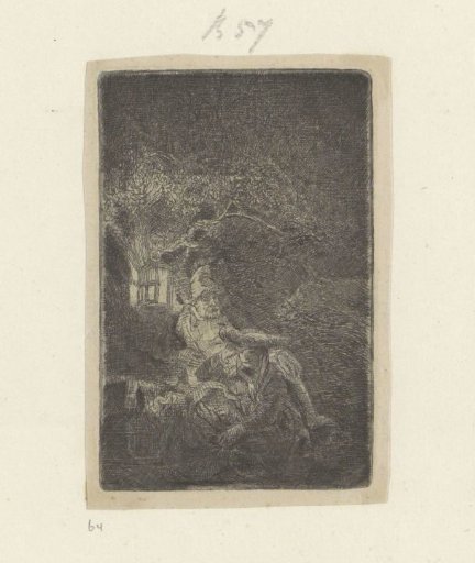 Rest on the Flight into Egypt at Night