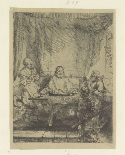 Christ at Emmaus: Large Plate