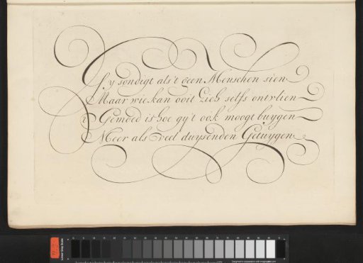 Writing sample: Ghy sondigt als 't geen Menschen sien (...)