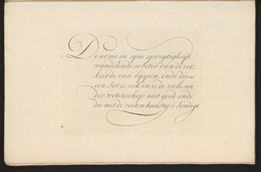 Writing Sample: De arme in syne opregtigheijt (...)