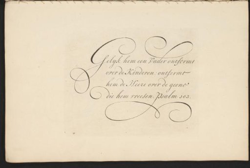 Writing Sample: Gelyk hem een Vader ontfermt (...)