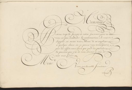 Writing Sample: Monsieur (...)