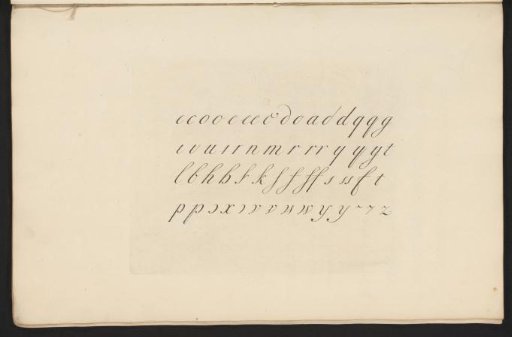 Writing Sample with four lines of letters