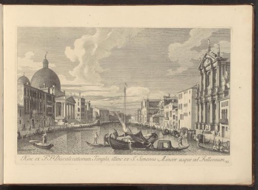 View of the Grand Canal, the Santa Maria di Nazareth and the San Simeone Piccolo in Venice