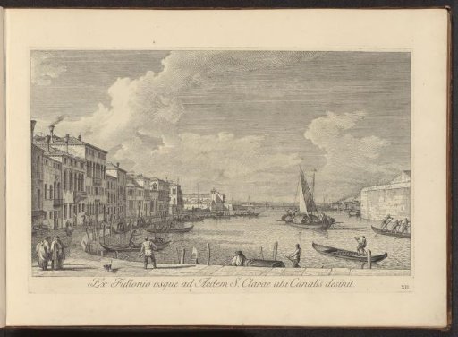 View of the Grand Canal and the church of Santa Chiara in Venice