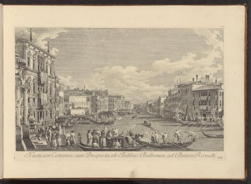 View of the Grand Canal in Venice where the Regatta takes place