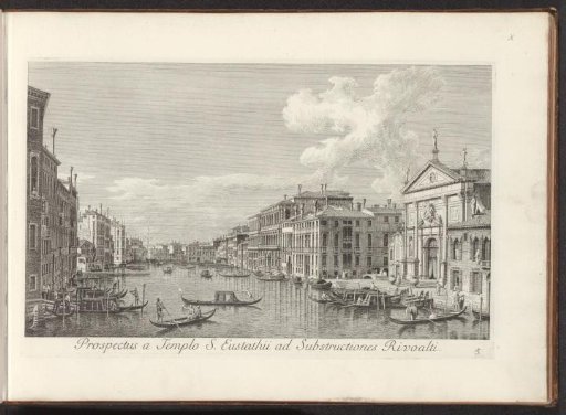 View of the Canal Grande and the church of San Stae in Venice
