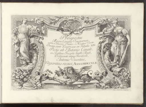 Title page with cartouche with Wisdom and Strength