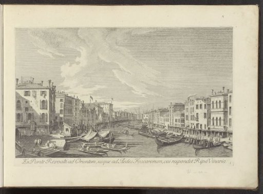 View from the Rialto Bridge on the Grand Canal in Venice