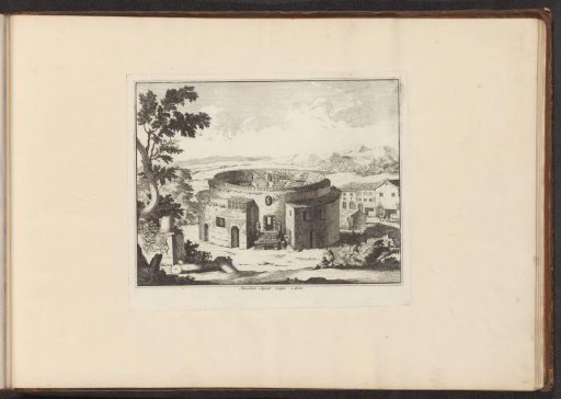 View of the ruins of the Mausoleum of Augustus in Rome