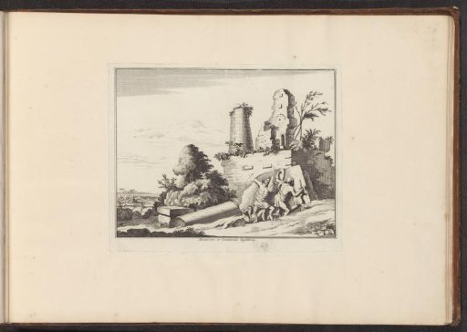 View of the ruins of the tomb of the Horatii and the Curatii in Rome