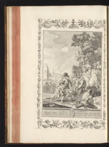 Sword fight with spectators