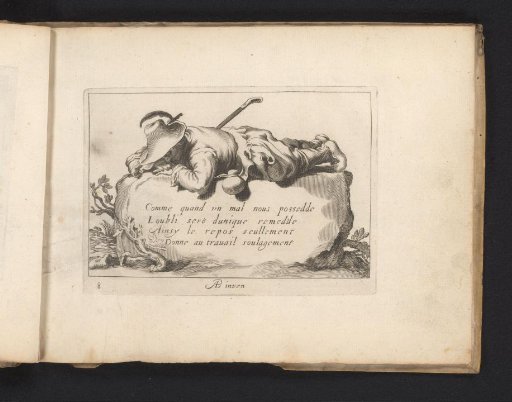 Reclining man on a rock