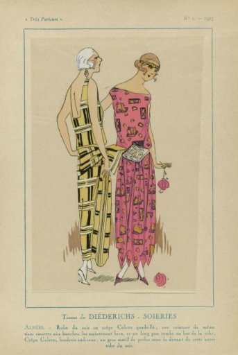 Très Parisien 1923 No 1: Diederichs Fabrics - Silks